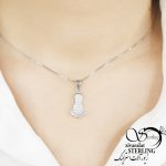 گردنبند نقره طرح پا کد:۱۱۹۴