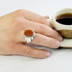 انگشتر نقره رکاب ماشینی استاد حمزه با کد 12955 - Image 4