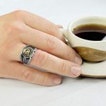 انگشتر سیاه قلم نقره ترک طرح دیزل کد9047 - Image 2