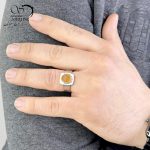 انگشتر اسپرت با سنگ شرف الشمس نقره 925 کد 9970 - Image 2