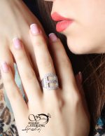 انگشتر B نقره زنانه کد:۱۵۱۳ - Image 2