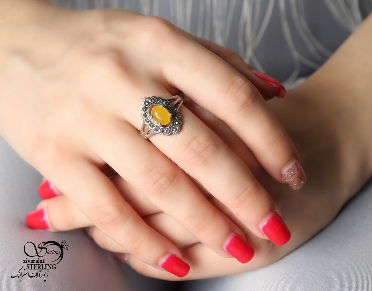 انگشتر شرف الشمس زنانه طرح سنتی کد 3377