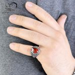 انگشتر نقره مردانه رکاب طرح زیگ زاگ با کد 12973 - Image 3