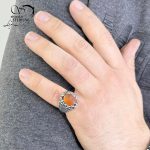 انگشتر نقره دور دالبری کد 8645 - Image 2