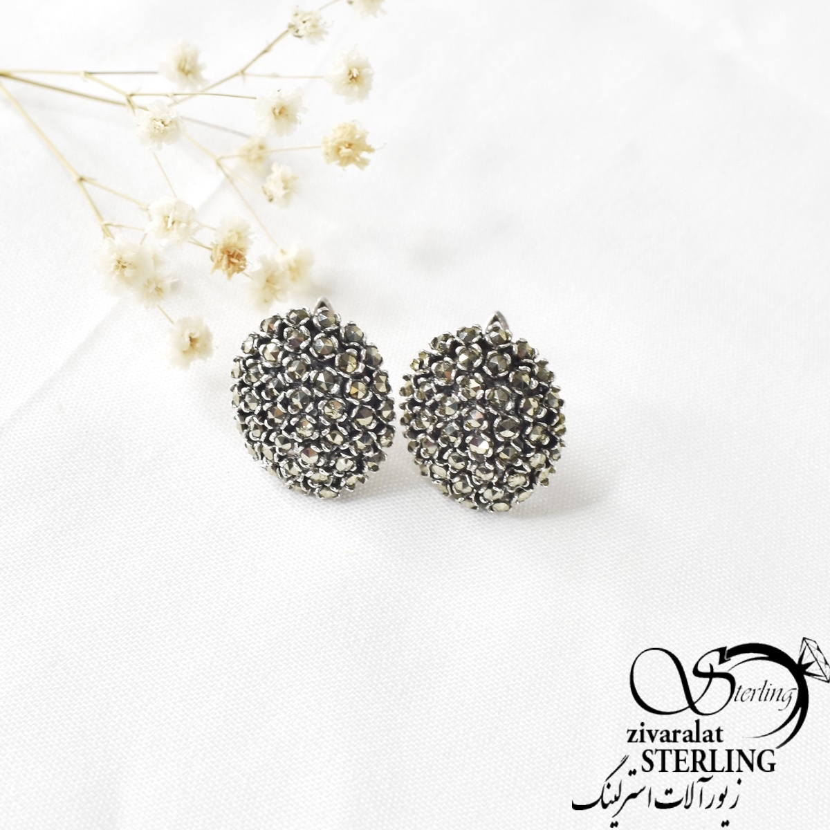 گوشواره نقره طرح اسپرت کد3061 گوشواره نقره طرح اسپرت کد3061