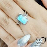 انگشتر فیروزه نیشابور رکاب نقره ایتالیا کد 11468