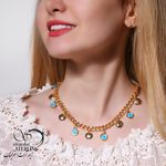 گردنبند فانتزی ترک طرح چشم نظر کد 4056 - تصویر 2