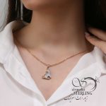 پلاک زنانه طرح طلا کد4435 - Image 2
