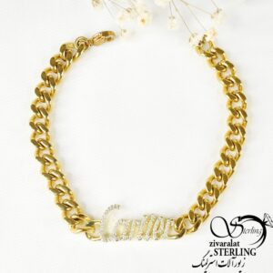 دستبند زنانه طرح طلا کد: 3169