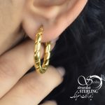 گوشواره پیچ حلقه ای زنانه کد 5799 - Image 4