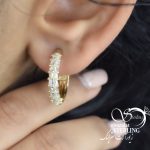 گوشواره زنانه طرح طلا کد 5801 - Image 4