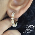 گوشواره زنانه طرح طلا کد 5803 - Image 4