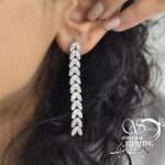 گوشواره آویز طرح جواهر هشتی کد 5894 - Image 2