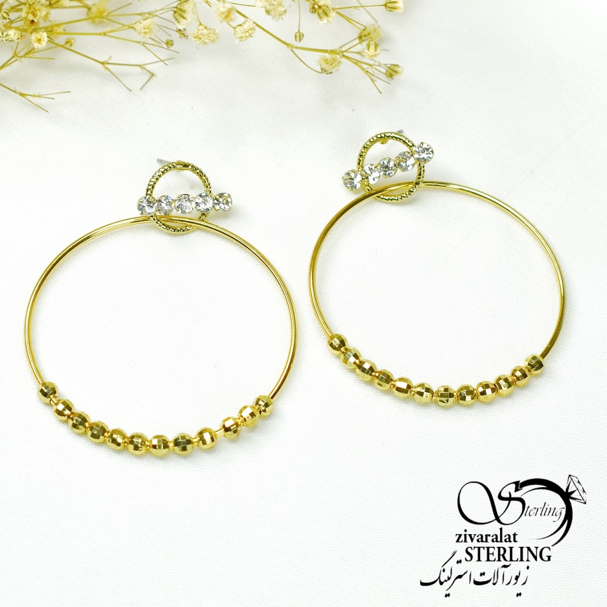 6053 85 گوشواره ترک دست ساز زنانه کد 6053 - Image 1