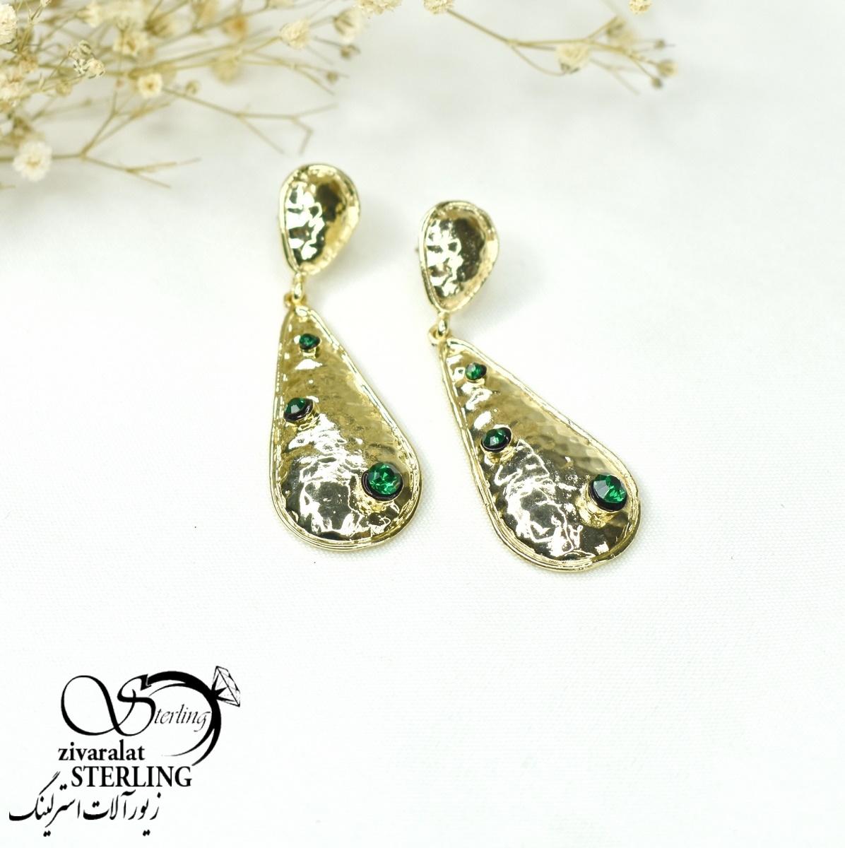 6055 100 گوشواره ترک دست ساز زنانه کد 6055 - Image 1