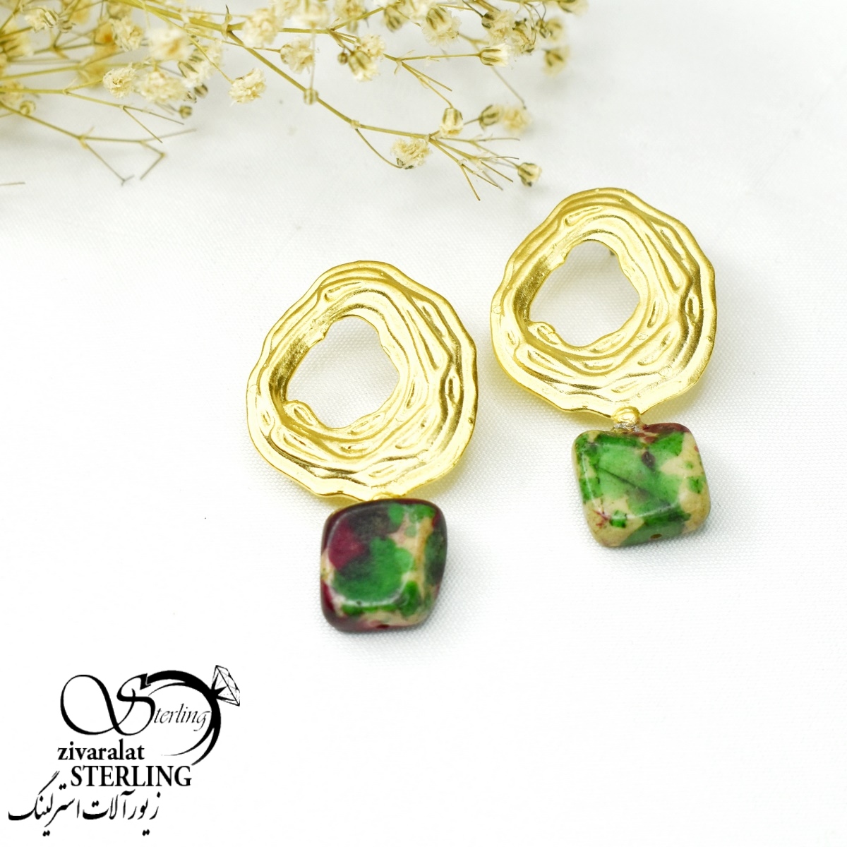 6058 180 گوشواره ترک دست ساز زنانه کد 6058 - Image 1