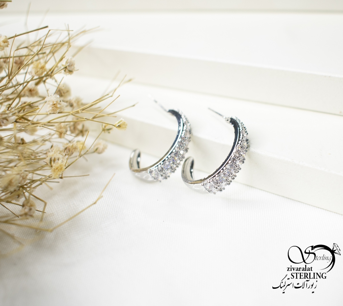 5804 220 گوشواره زنانه طرح طلا کد 5804 - Image 1