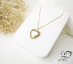 گردنبند زنانه قاب عکس طرح قلب طلایی کد 5813