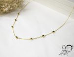 گردنبند استیل زنانه مربعی طلایی کد 5818