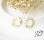 گوشواره آویز طرح دایره با نگینهای سفید کد 5870