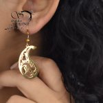 گوشواره آویز استیل طرح سنتی کد 5664 - Image 2