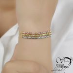 دستبند البرنادو زنانه سه ردیفه رنگی