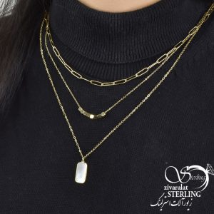 گردنبند استیل زنانه کد 6020