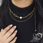 گردنبند استیل زنانه کد 6025