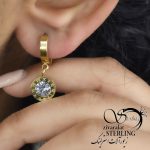گوشواره زنانه تک نگین کد 6124 - Image 3