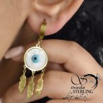 گوشواره زنانه چشم نظر آویز دریم کچر کد 6151 - Image 2