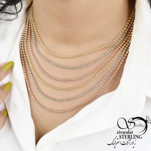 گردنبند چند رج زنانه کد 6270