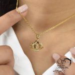 گردنبند زنانه طرح تاج کد 5748 - Image 2