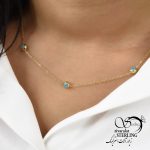 گردنبند زنانه استیل چشم نظر کد 5743 - Image 2