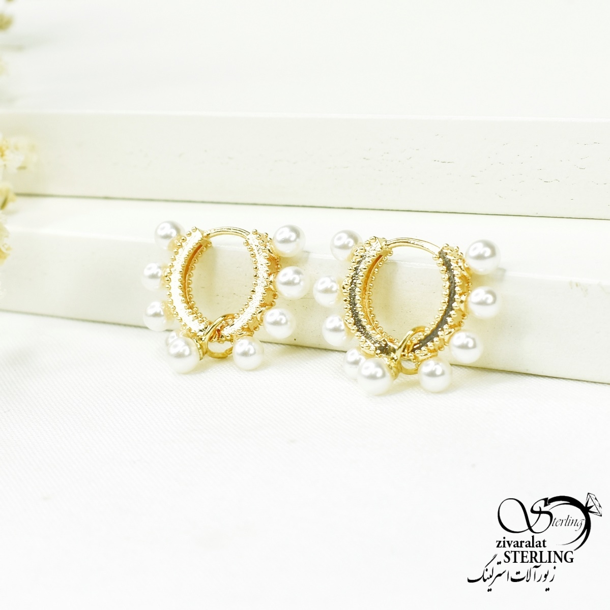 6128 85 گوشواره زنانه مرواریدی کد 6128 - Image 1