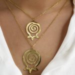 گردنبند استیل یلدایی طرح دو انار متصل آویز کد 5140 - Image 2