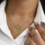 گردنبند استیل یلدایی طرح انار طرحدار کد 5141 - Image 2