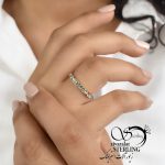 رینگ زنانه طرح طلا کد 6092 - Image 2