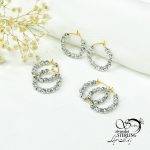 گوشواره زنانه طرح البرنادو سفید کد 6172 - Image 2