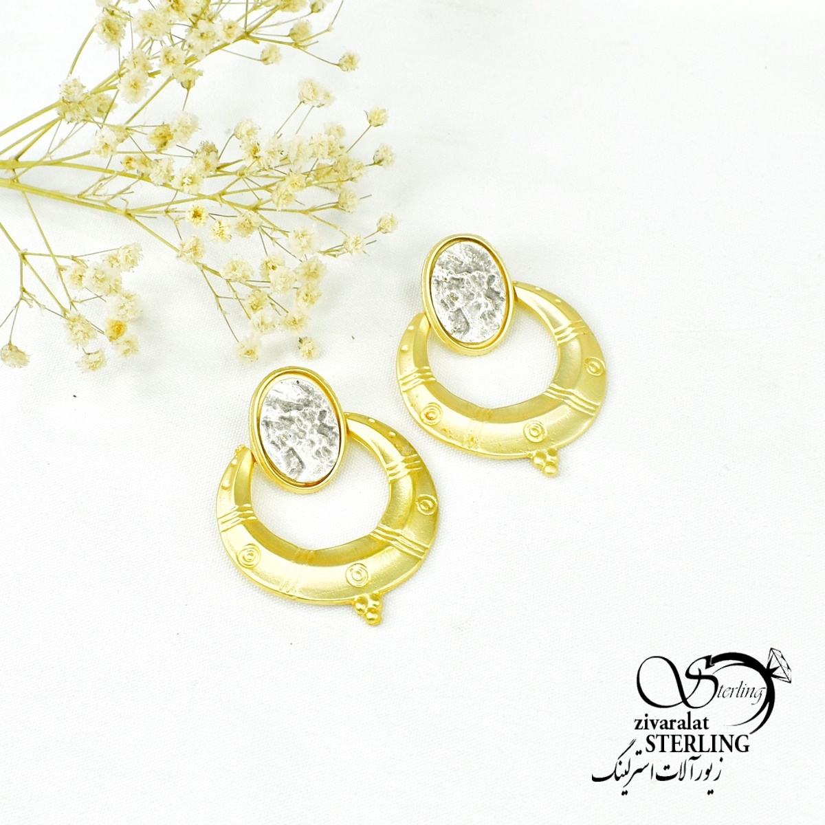 گوشواره ترک دست ساز زنانه کد 6176