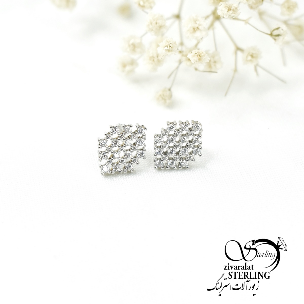6207 310 گوشواره میخی نقره کد 6207 - Image 1