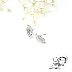 گوشواره میخی نقره مدل ماهی کد 6235 - Image 2