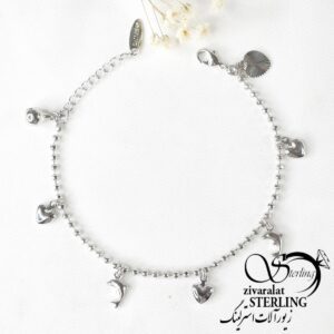 دستبند زنانه برند ژوپینگ با مهره دلفین و قلب کد:۲۹۲۱