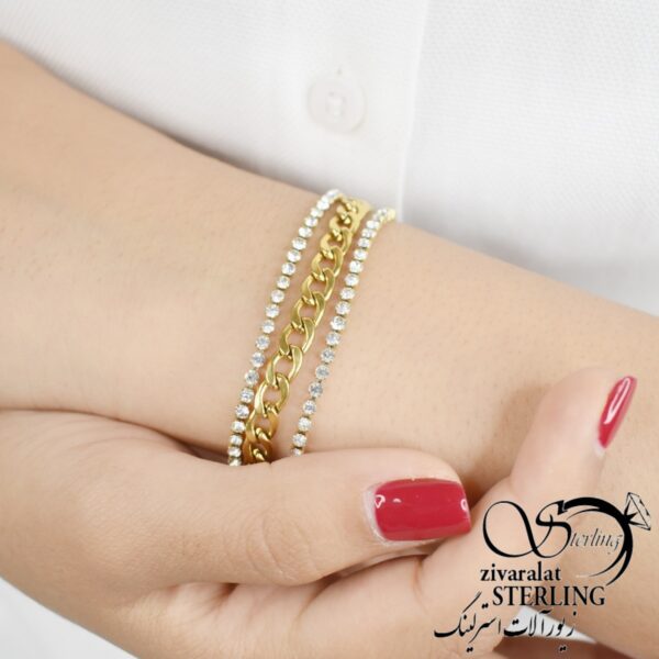 دستبند زنانه طرح طلا