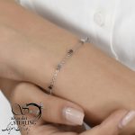 دستبند استیل زنانه مربعی کد 6008 - Image 2