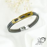 دستبند چرم مردانه کد 6575