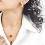 نیمست زنانه استیل طرح بینهایت و عقیق کد5456