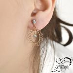 گوشواره برند ژوپینگ نگین دار