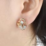 گوشواره برند ژوپینگ طرح طلا