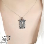 گردنبند نقره طرح کتیبه و فروهر