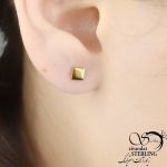 گوشواره استیل مربعی